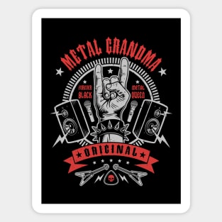 Metal Grandma Sticker